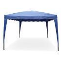 Tendone gazebo pieghevole blu 3x3m - 160 g/m²