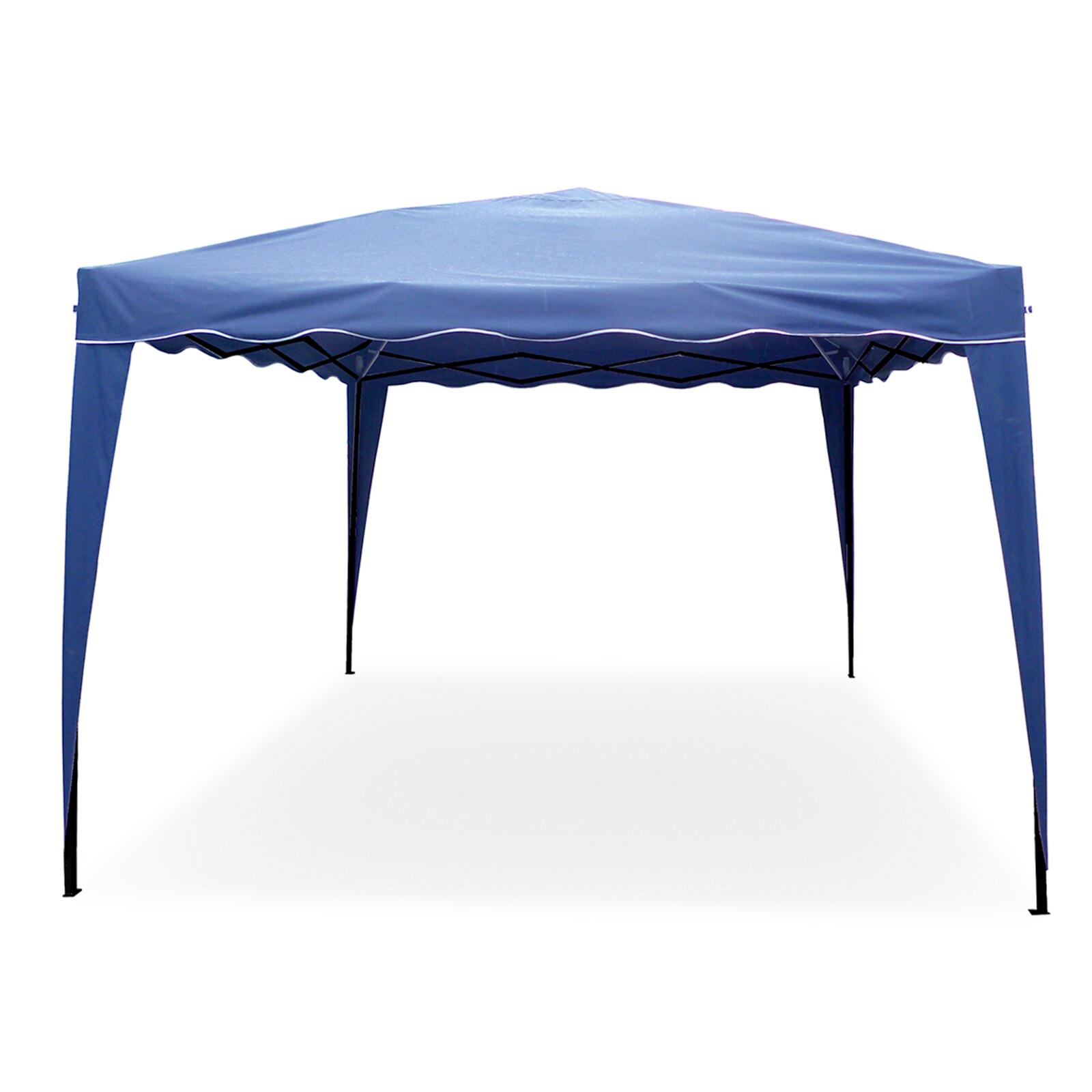 Tendone gazebo pieghevole blu 3x3m - 160 g/m²