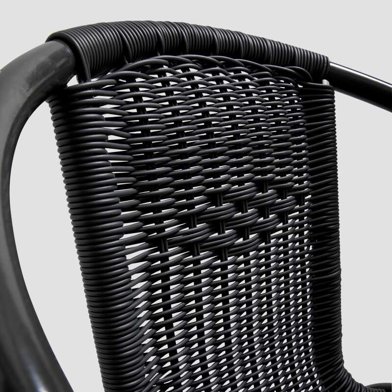 Sedia da giardino in alluminio e resina con braccioli