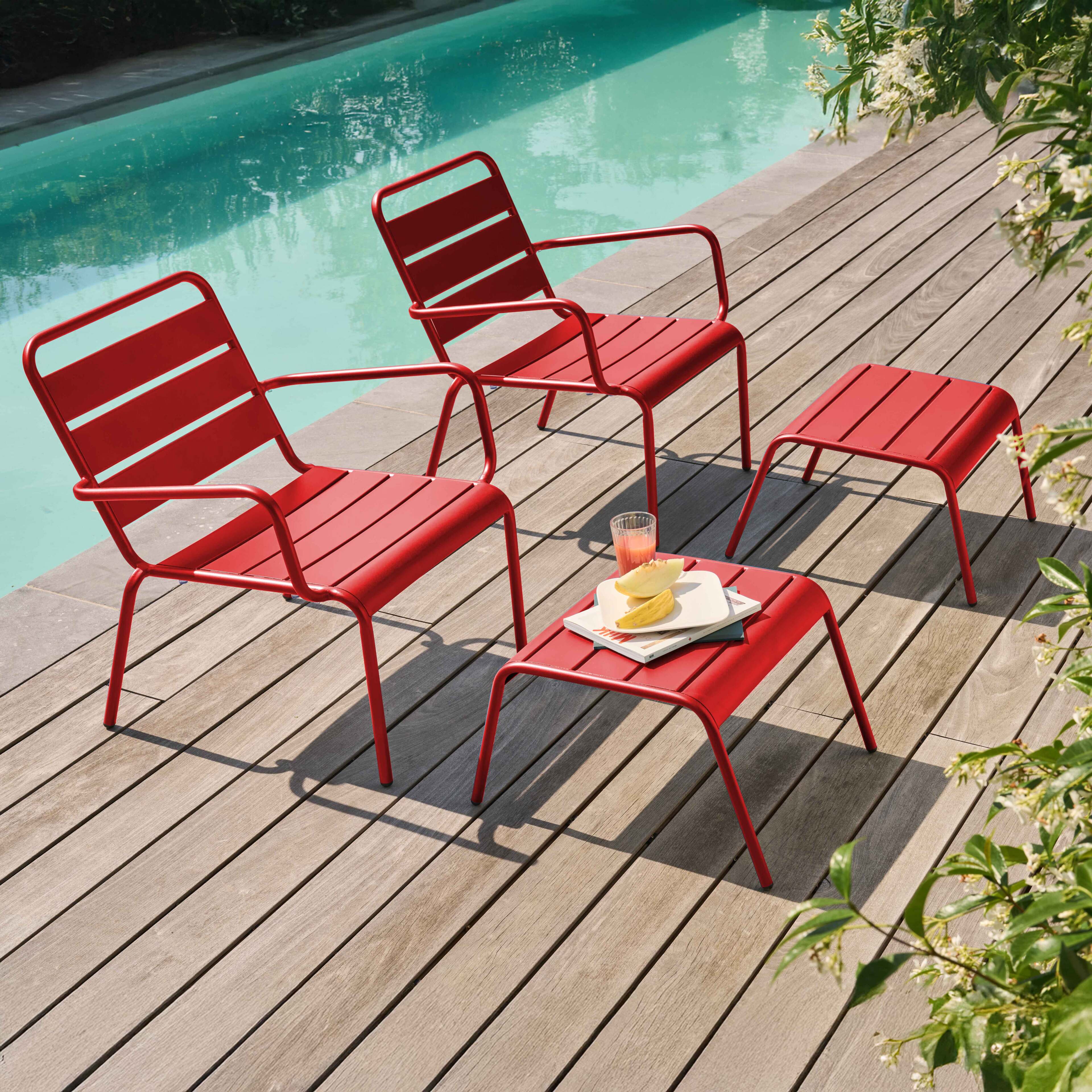 Oviala Palavas Poltrona Da Giardino In Metallo Grigio Antracite – Sedia Relax Impilabile Con Braccioli, Per Esterno E Interno - 2