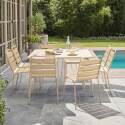 Tavolo da giardino quadrato in metallo 120x120 cm e 8 sedie - Lifestyle