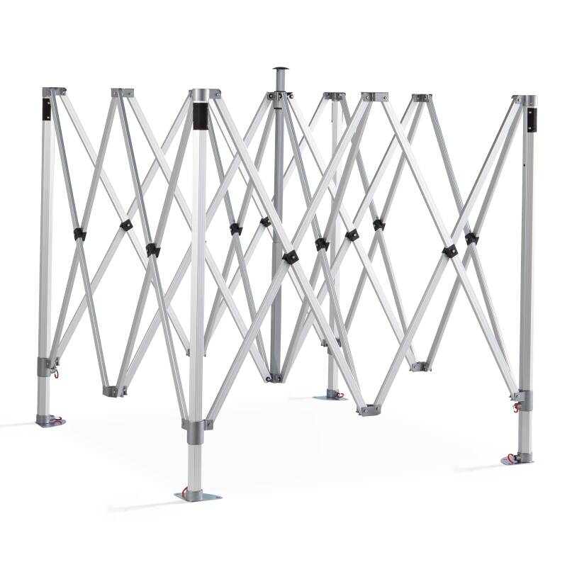 Tendone gazebo pieghevole 4x4m 520g/m² 50MM bianca - M2