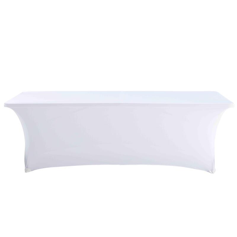 Copritovaglia elastico per tavolo pieghevole 244 cm bianco