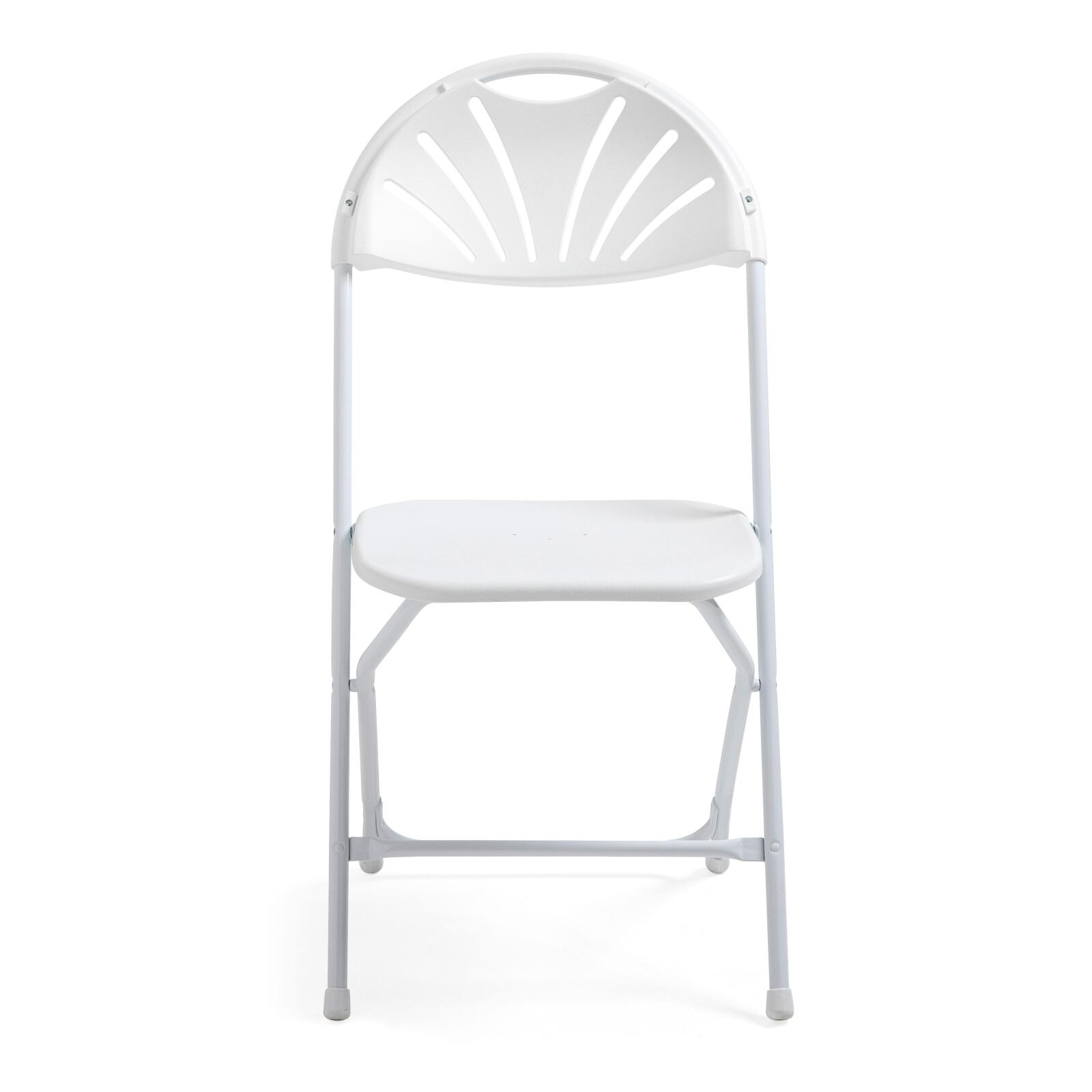 Sedia pieghevole bianca traforata in HDPE - Set di 4 pezzi