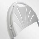 Sedia pieghevole bianca traforata in HDPE - Set di 4 pezzi