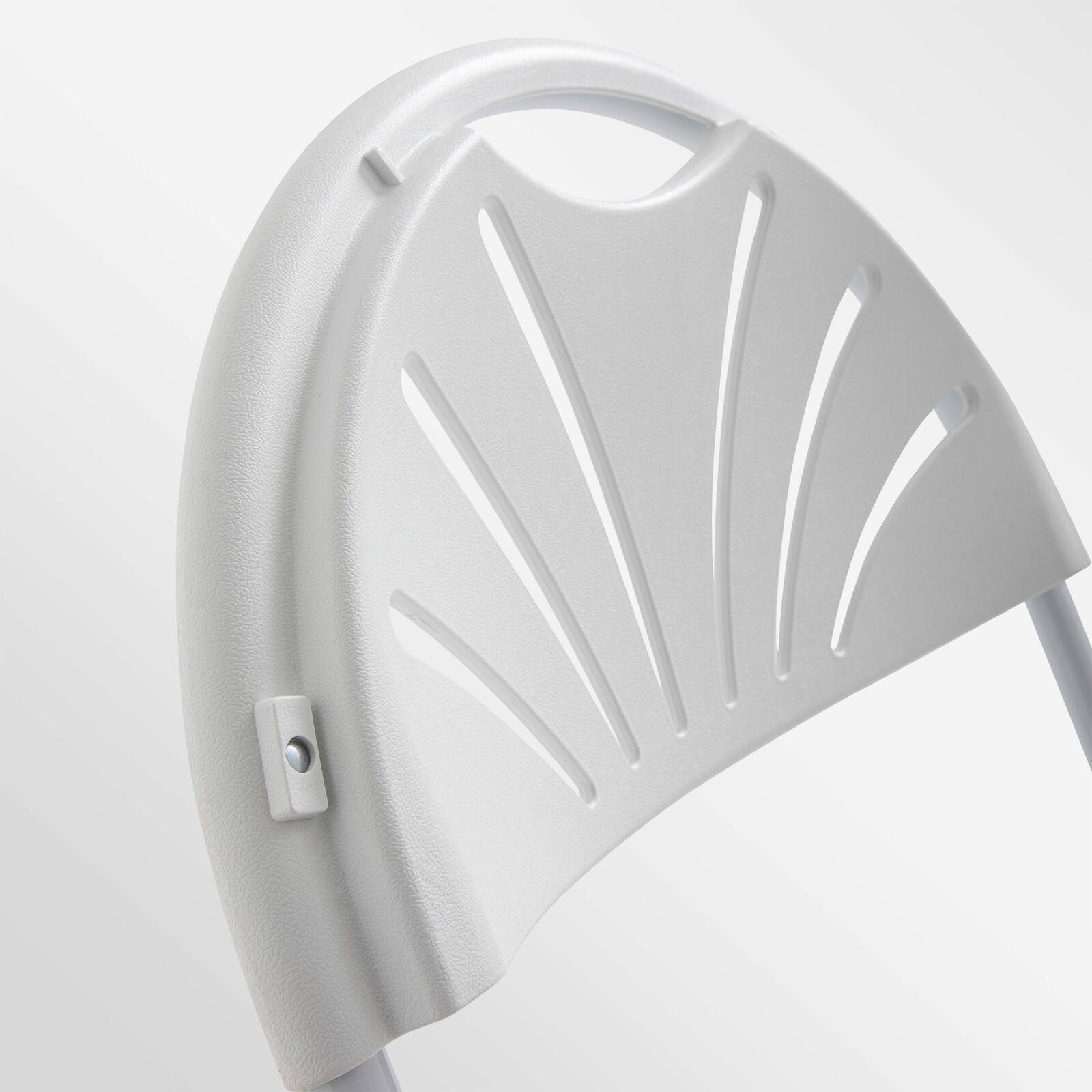 Sedia pieghevole bianca traforata in HDPE - Set di 4 pezzi