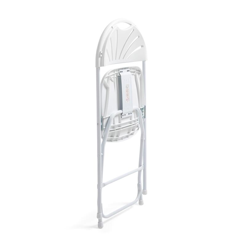 Sedia pieghevole bianca traforata in HDPE - Set di 4 pezzi
