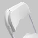 Sedia pieghevole bianca traforata in HDPE - Set di 2 pezzi