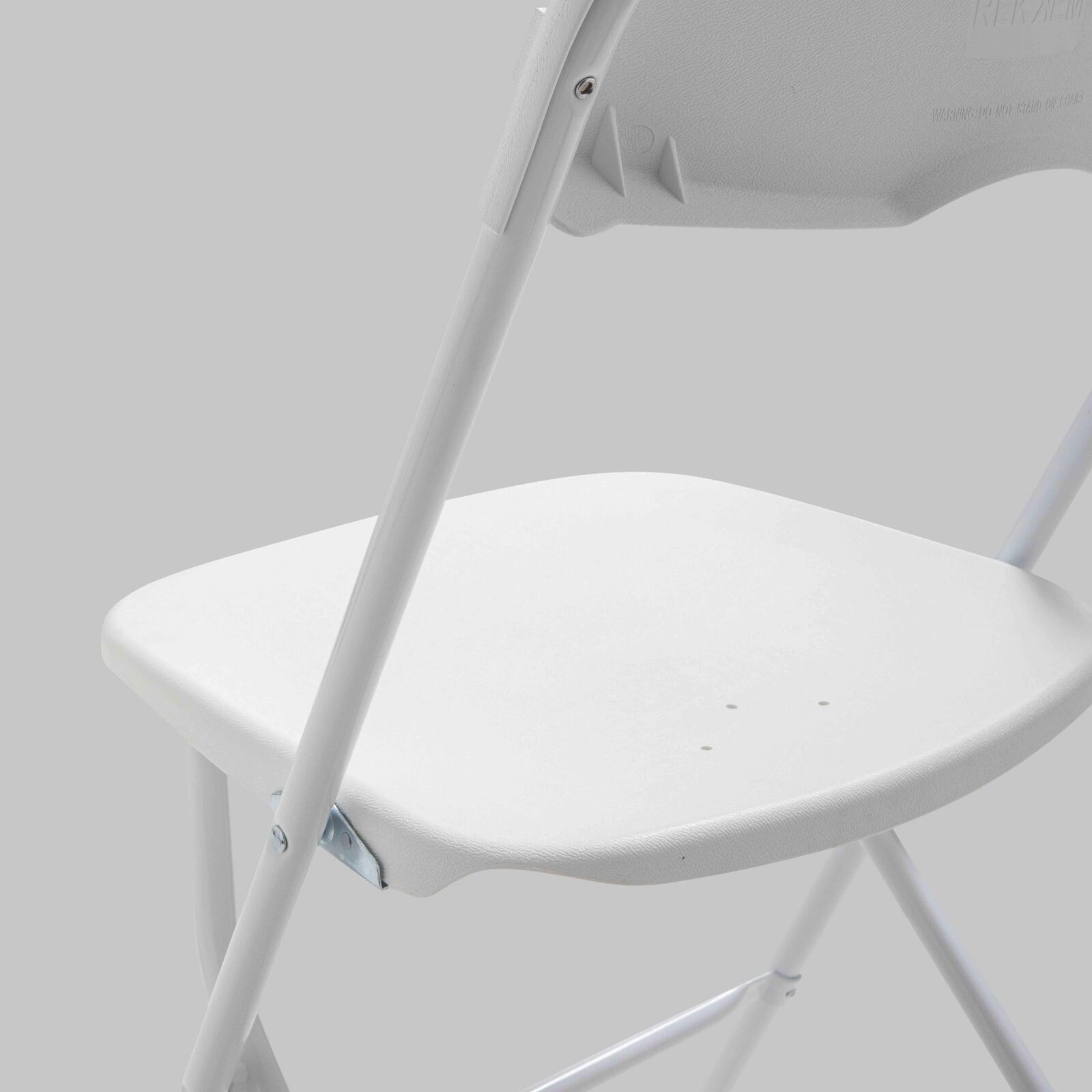 Sedia pieghevole bianca da reception in HDPE - Set di 4 pezzi