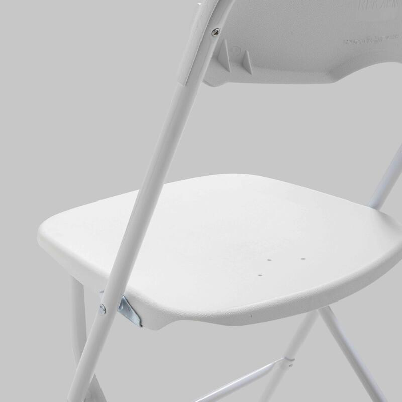 Sedia pieghevole bianca da reception in HDPE - Set di 4 pezzi