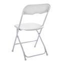 Sedia pieghevole bianca da reception in HDPE - Set di 10 pezzi