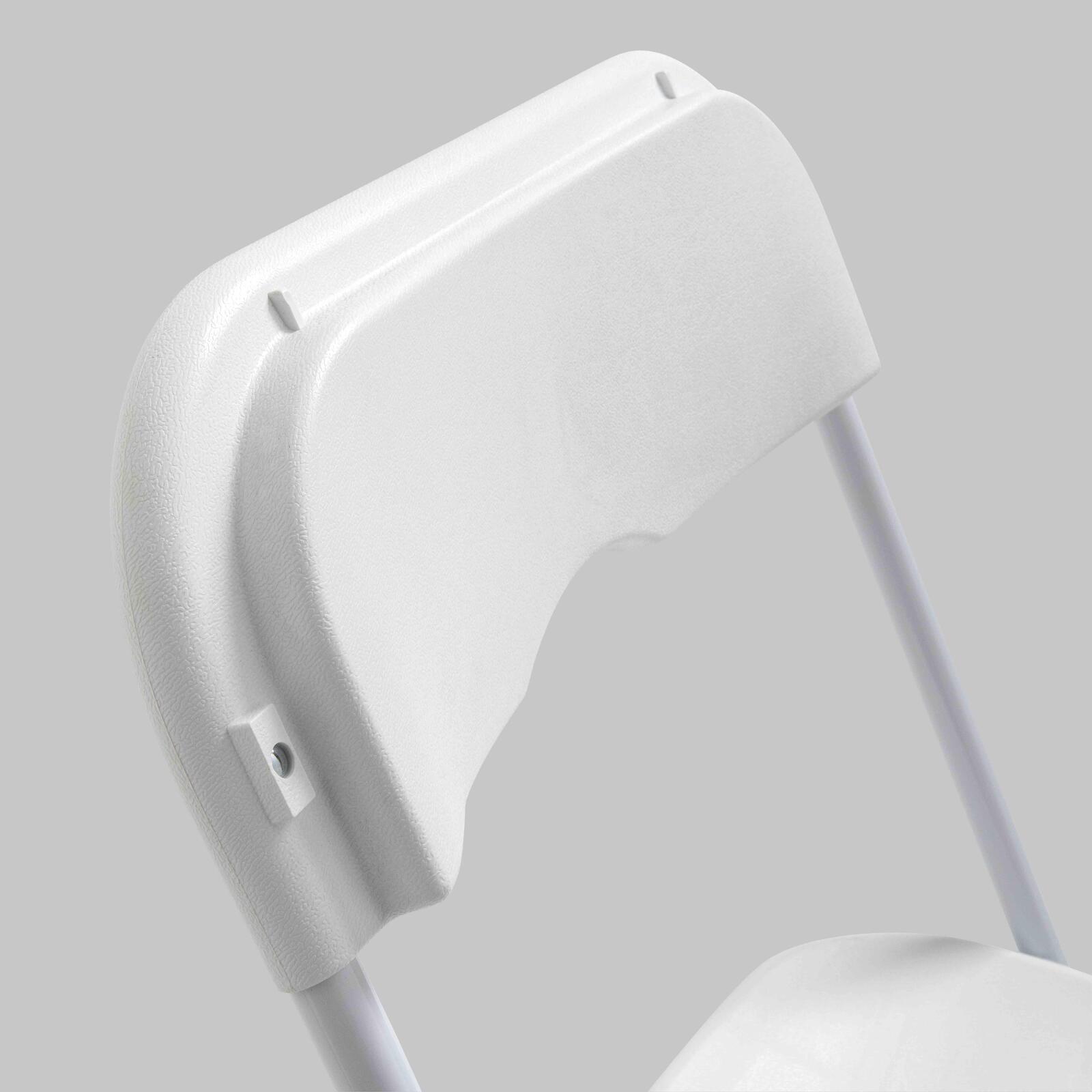 Sedia pieghevole bianca da reception in HDPE - Set di 6 pezzi