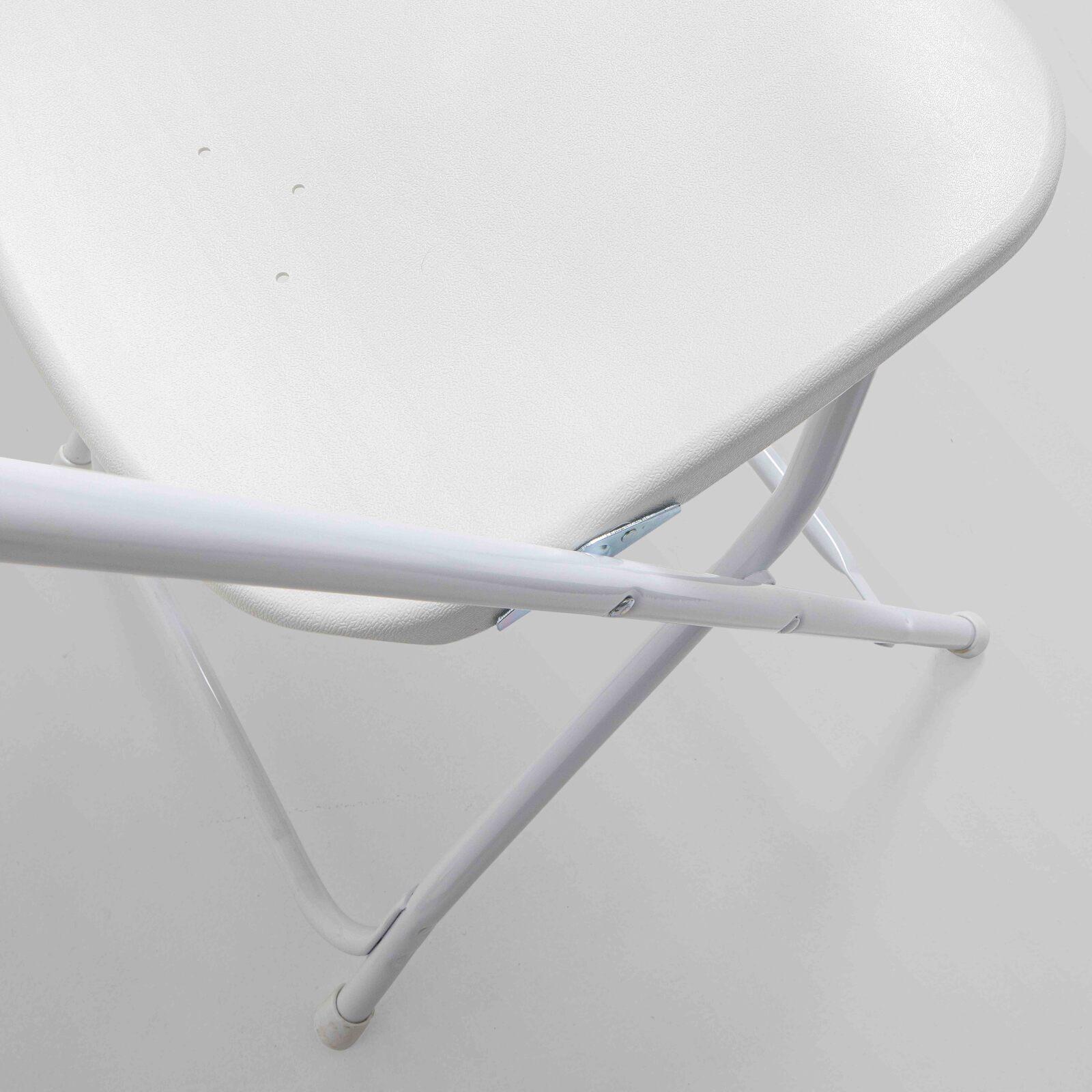Sedia pieghevole bianca da reception in HDPE - Set di 12 pezzi
