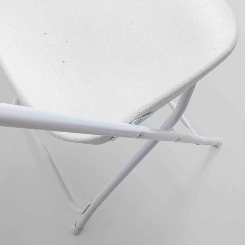 Sedia pieghevole bianca da reception in HDPE - Set di 12 pezzi