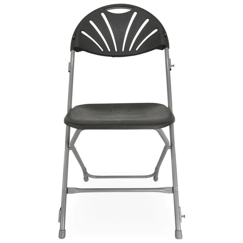 Lotto 10 sedie pieghevoli grigie e ganci di collegamento