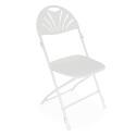 10 sedie da reception pieghevoli bianche con ganci di collegamento