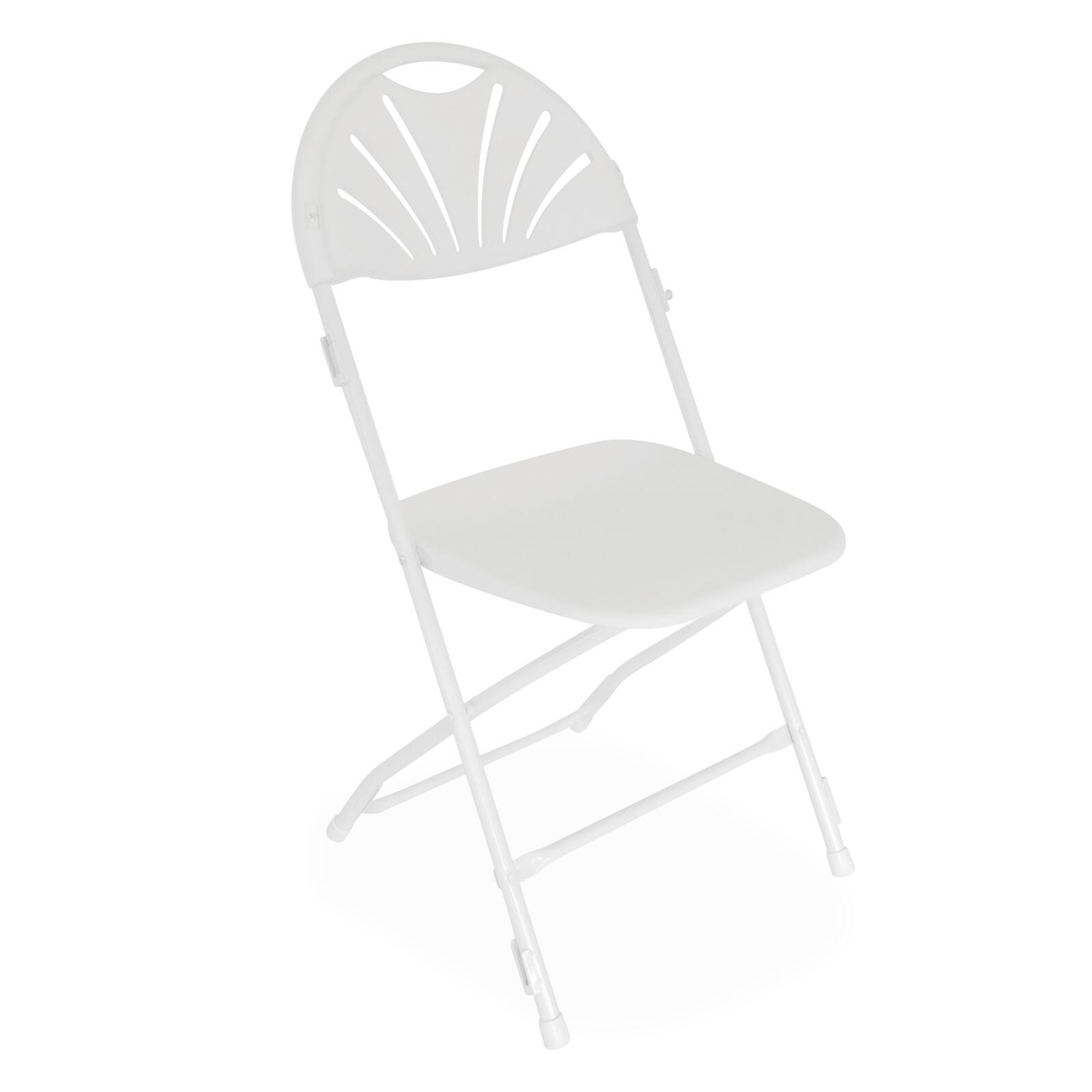 10 sedie da reception pieghevoli bianche con ganci di collegamento