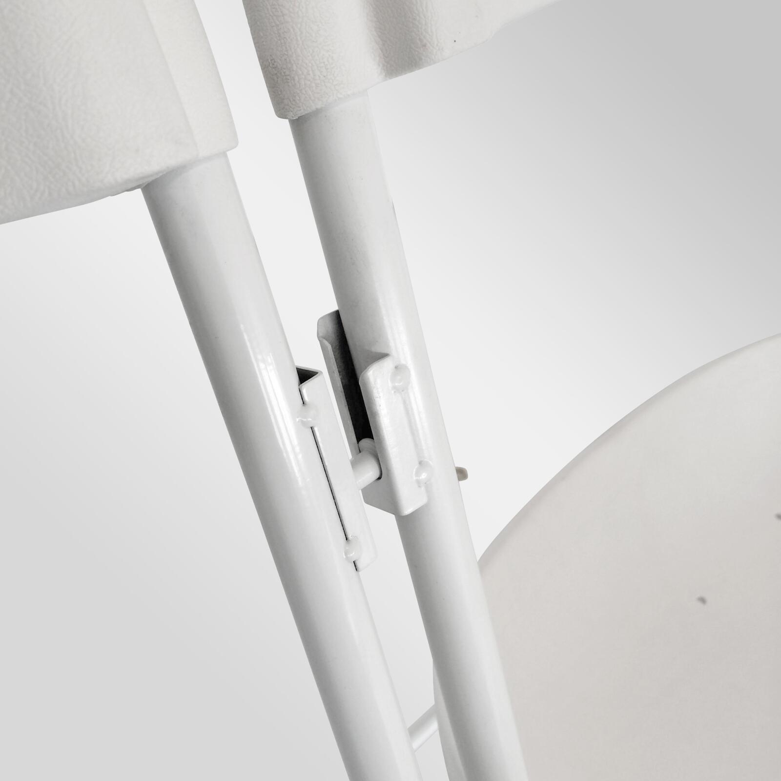 10 sedie da reception pieghevoli bianche con ganci di collegamento