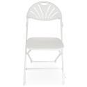 10 sedie da reception pieghevoli bianche con ganci di collegamento