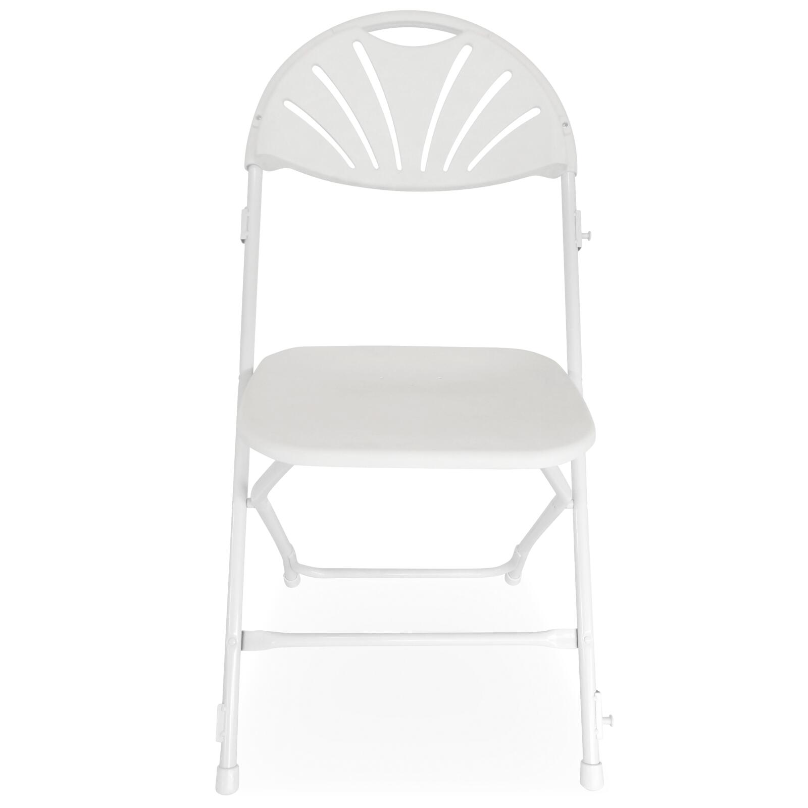 10 sedie da reception pieghevoli bianche con ganci di collegamento