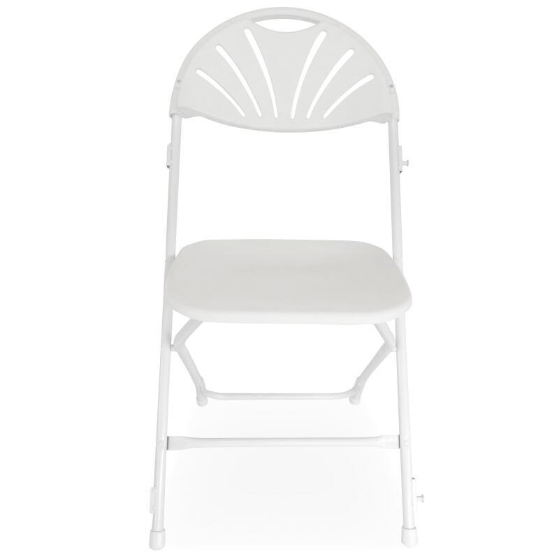 10 sedie da reception pieghevoli bianche con ganci di collegamento