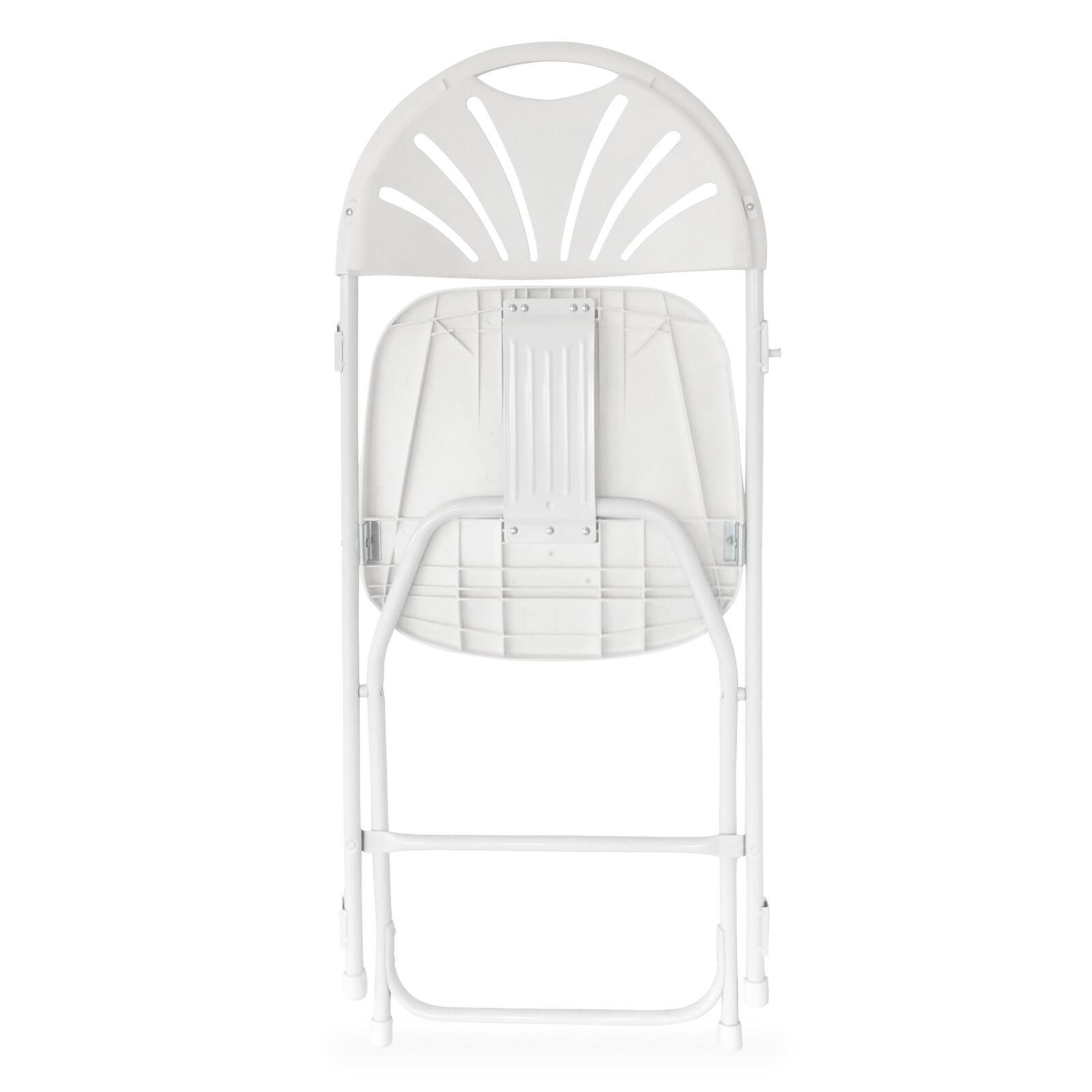 10 sedie da reception pieghevoli bianche con ganci di collegamento