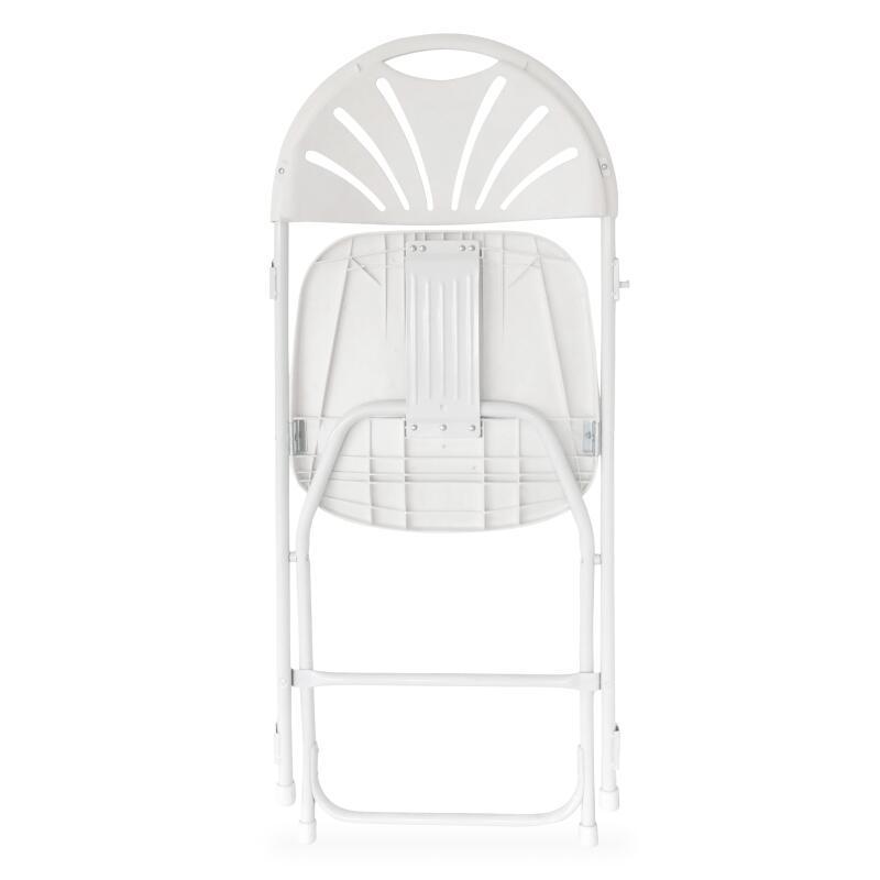 10 sedie da reception pieghevoli bianche con ganci di collegamento