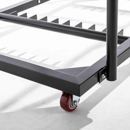 Set di 18 tavoli pieghevoli in HDPE da 180 cm e carrello di trasporto (2/7)