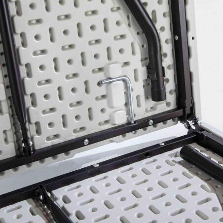 Set di 18 tavoli pieghevoli in HDPE da 180 cm e carrello di trasporto (5/7)