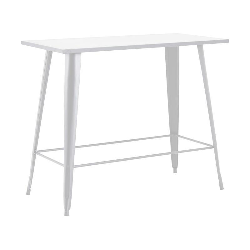 Tavolo alto da giardino in metallo nero opaco (120 x 101 cm)