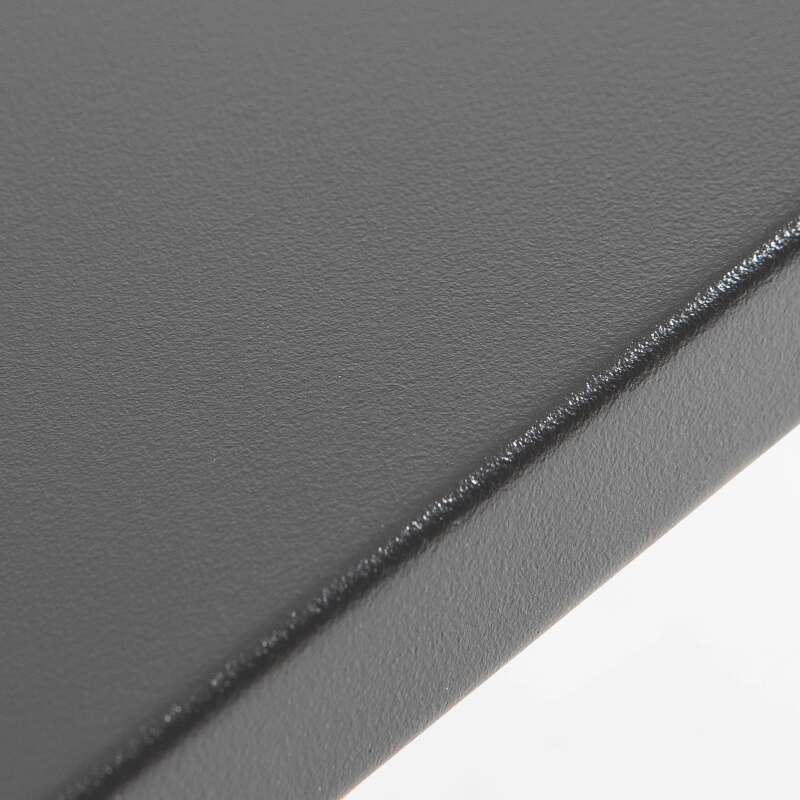 Tavolo alto da giardino in metallo nero opaco (120 x 101 cm) (5/7)