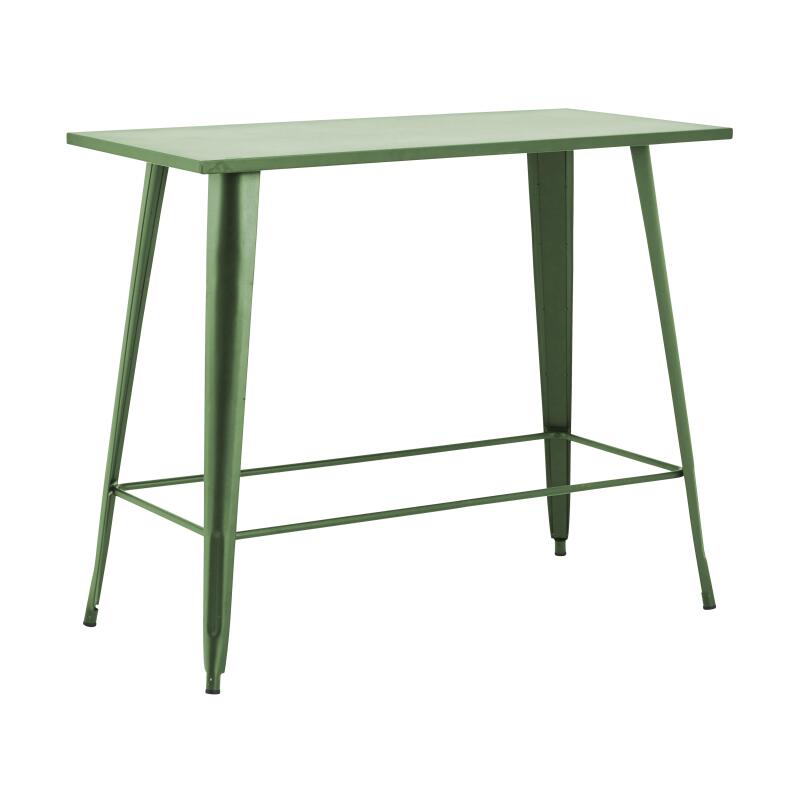 Tavolo alto da giardino in metallo nero opaco (120 x 101 cm)