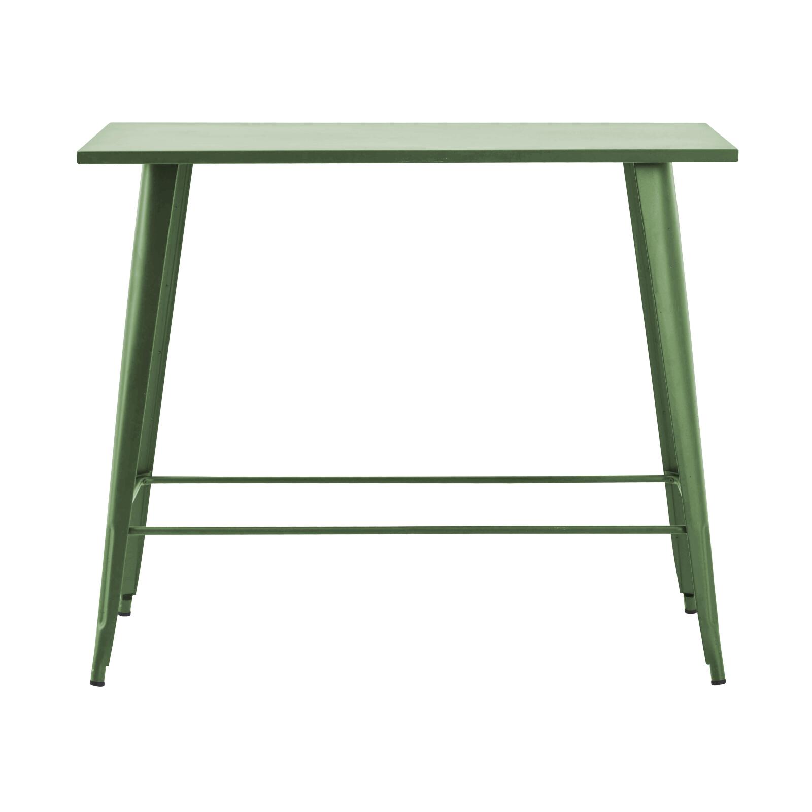 Tavolo alto da giardino in metallo nero opaco (120 x 101 cm)