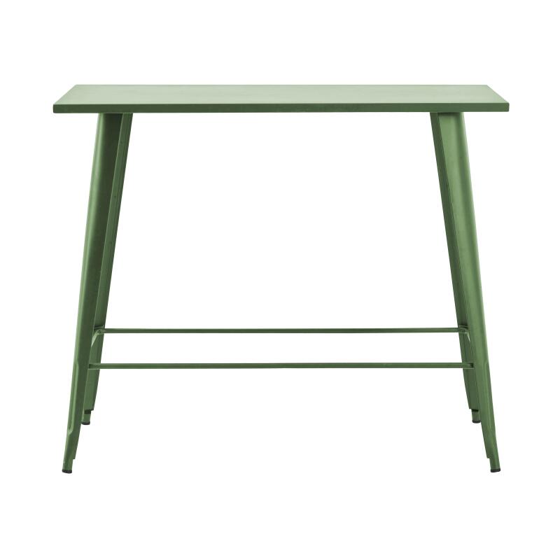 Tavolo alto da giardino in metallo nero opaco (120 x 101 cm)