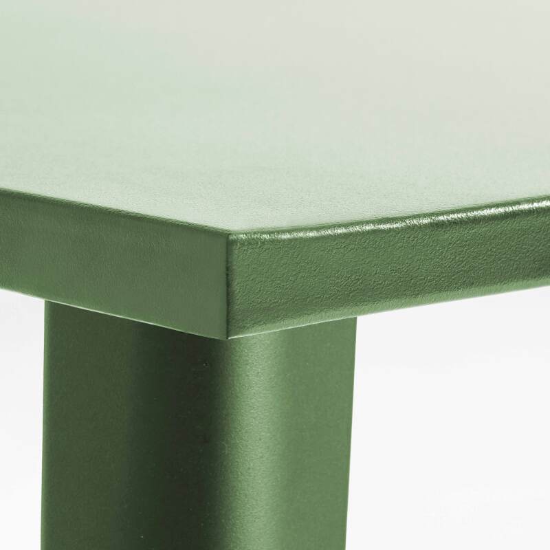 Tavolo alto da giardino in metallo nero opaco (120 x 101 cm)