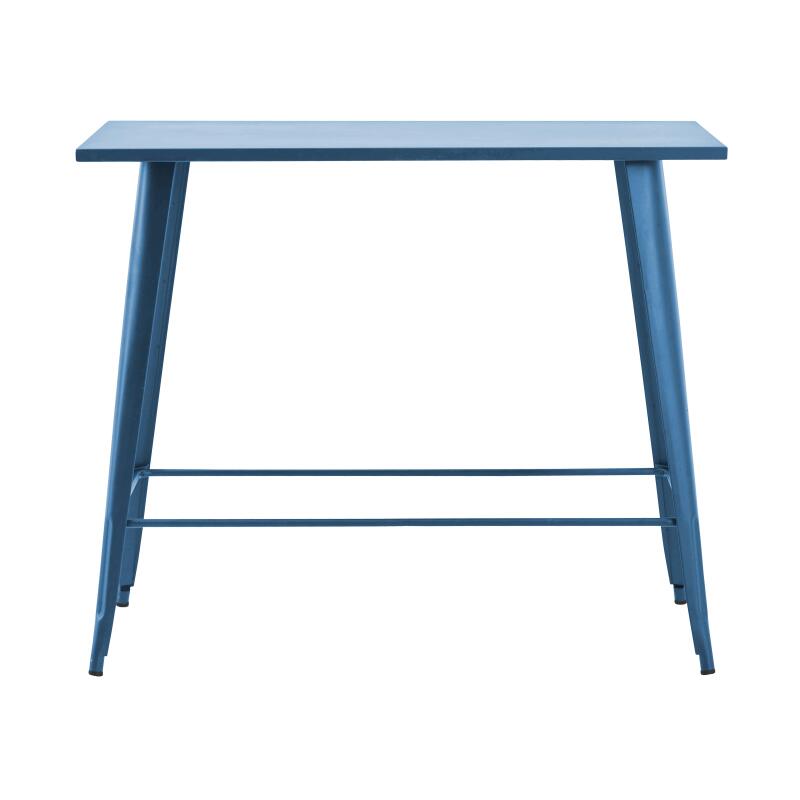 Tavolo alto da giardino in metallo nero opaco (120 x 101 cm)