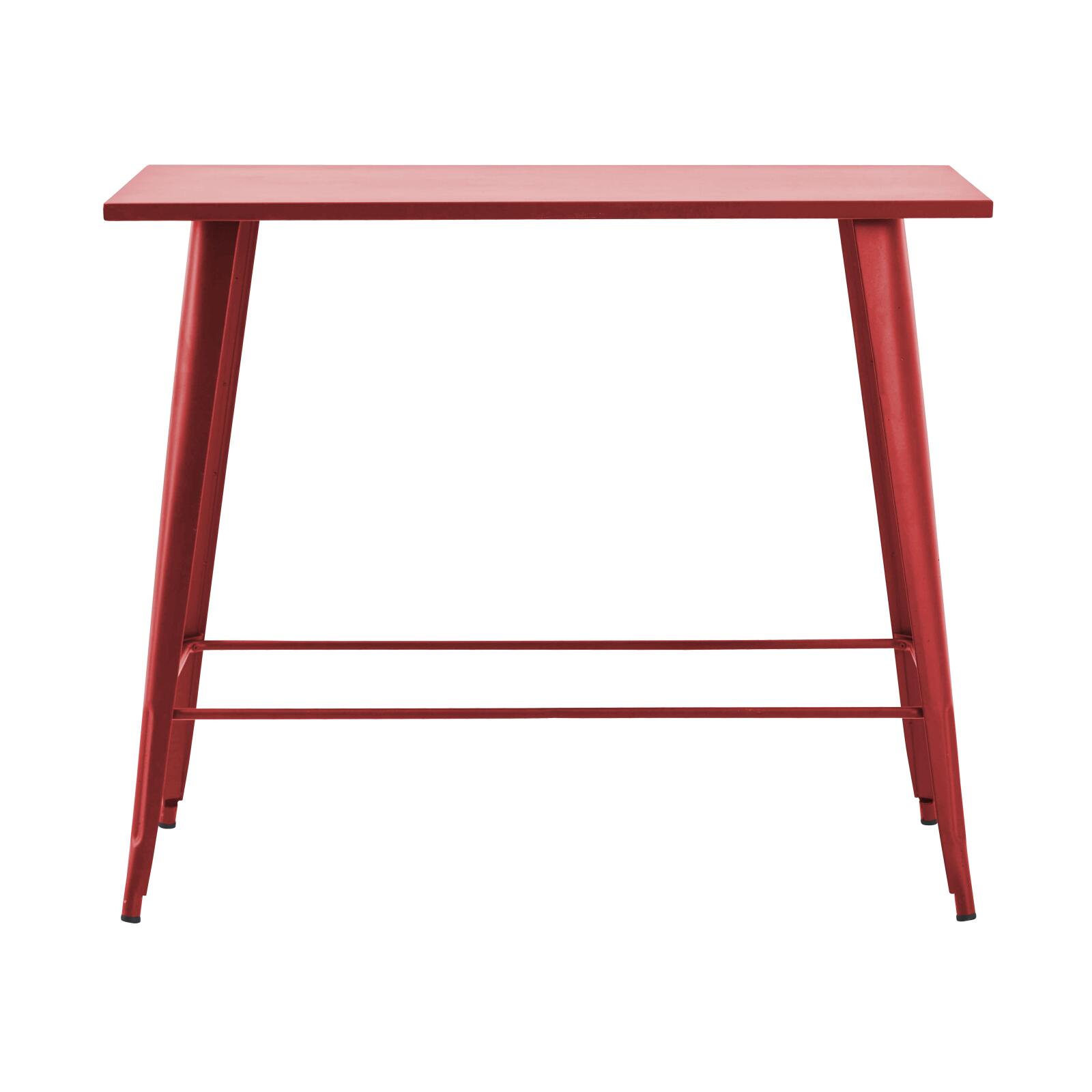 Tavolo alto da giardino in metallo nero opaco (120 x 101 cm)