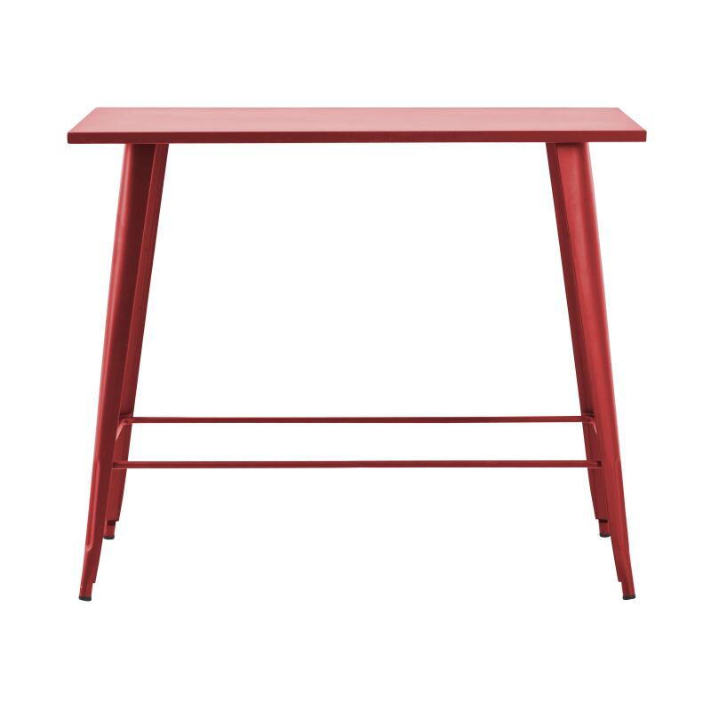 Tavolo alto da giardino in metallo nero opaco (120 x 101 cm)