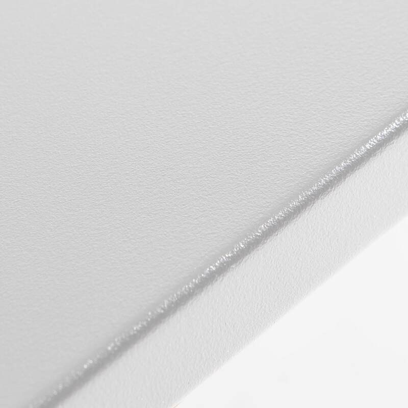 Tavolo alto da giardino 120 x 60 cm e 4 sgabelli in metallo nero opaco