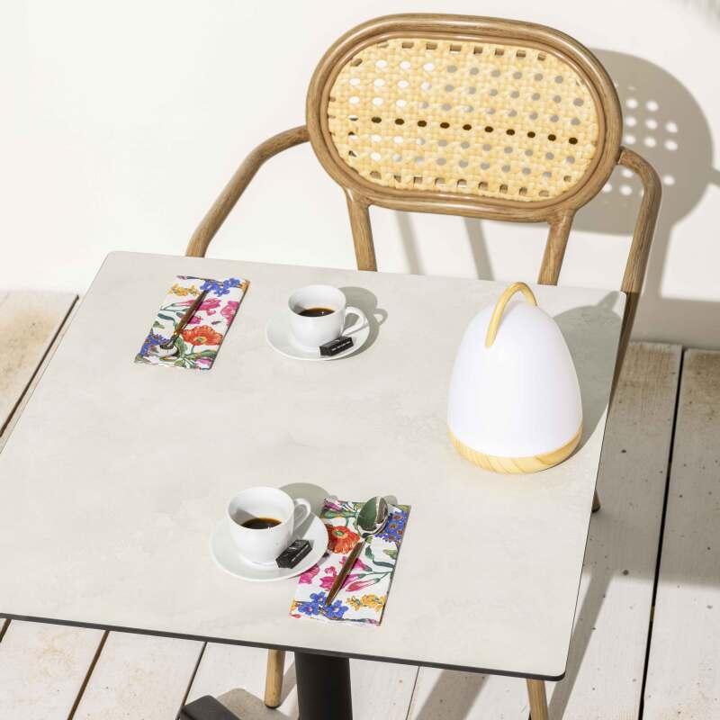 Tavolo da giardino quadrato in HPL 60 x 60 cm, inclinabile (2/6)