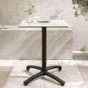 Tavolo da giardino quadrato reclinabile in alluminio nero e HPL per 2 a 4 persone 60x60 cm - Lifestyle