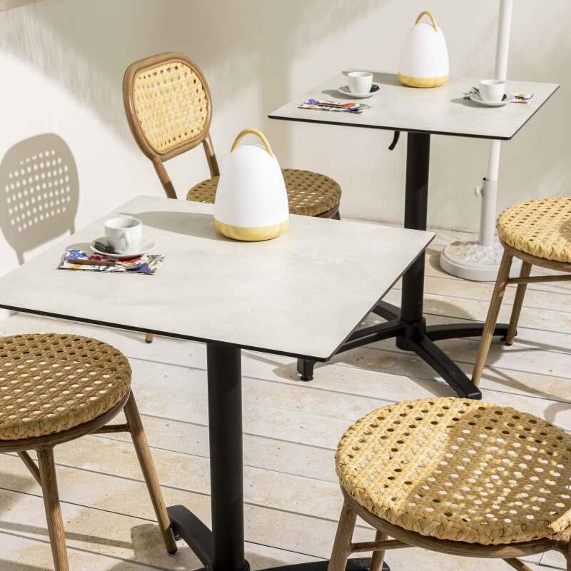Tavolo da giardino quadrato in HPL 60 x 60 cm, inclinabile (3/6)