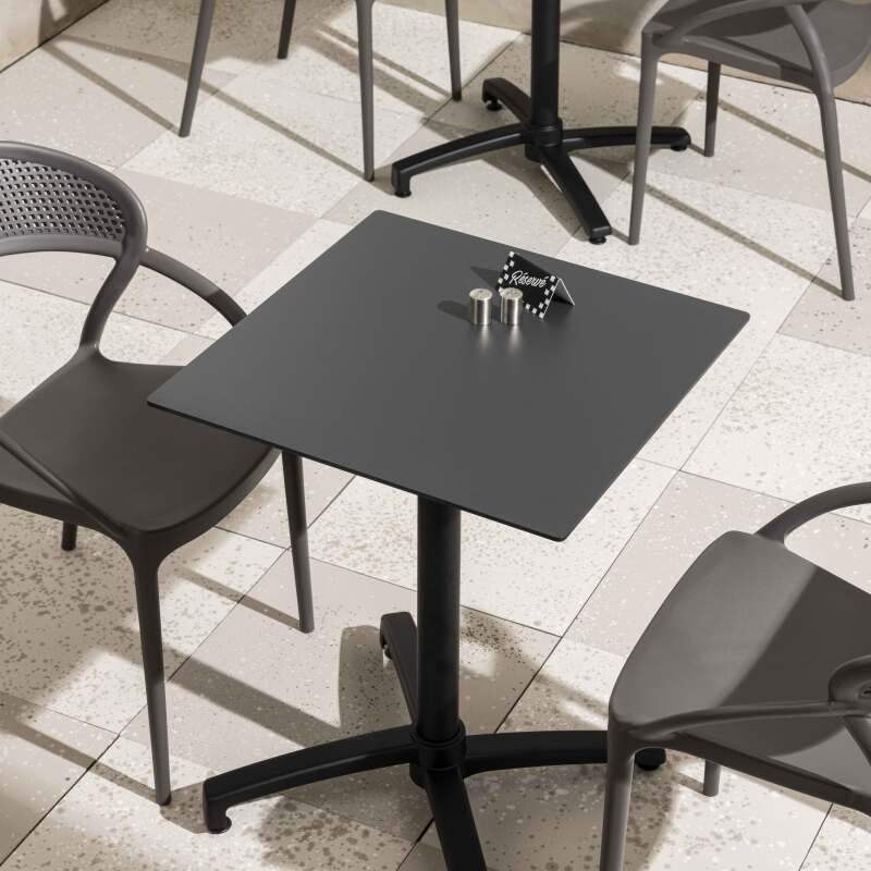 Piano del tavolo quadrato 60 x 60 cm in HPL