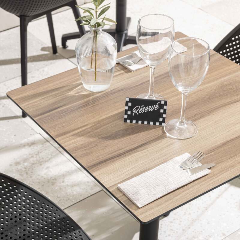 Piano del tavolo quadrato 70 x 70 cm in HPL