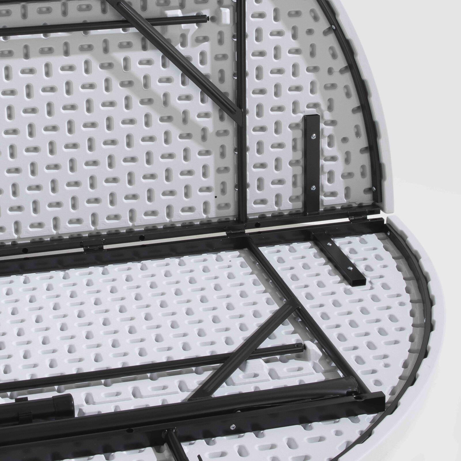 Set di 10 tavoli rotondi pieghevoli 180 cm - 10 posti