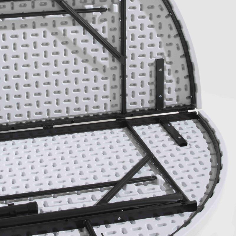 Set di 10 tavoli rotondi pieghevoli 180 cm - 10 posti