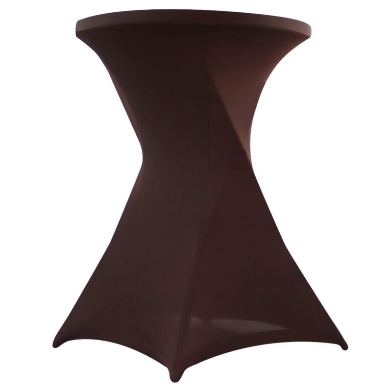 Tavolo alto pieghevole 110x80 e copertura elasticizzata marrone
