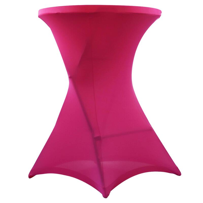 Tavolo alto pieghevole 110x80 e copertura elastica rosa
