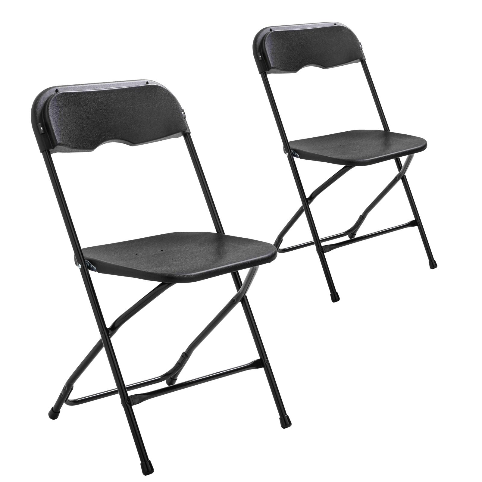 Sedia pieghevole nero da ricevimento in HDPE - Set di 2 Sedia pieghevole nero da ricevimento in HDPE - Set di 2