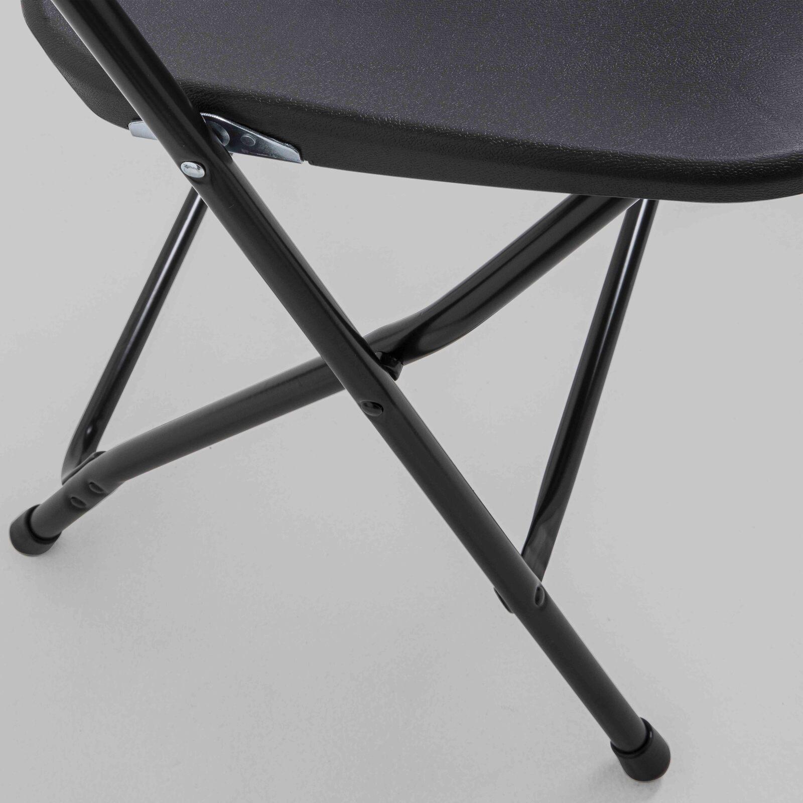 Sedia pieghevole nero da ricevimento in HDPE - Set di 4 Sedia pieghevole nero da ricevimento in HDPE - Set di 4